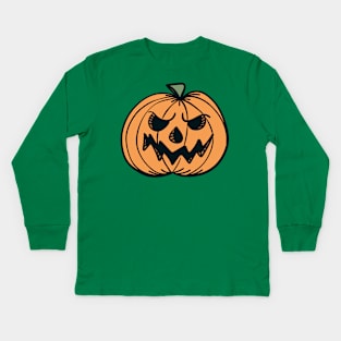 Halloween Pumpkin Kids Long Sleeve T-Shirt